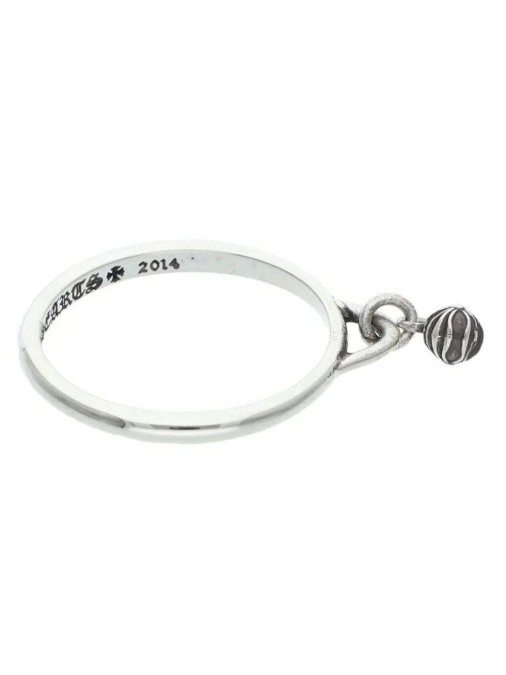 Chrome Hearts Stack Drop Bead Silver Ring